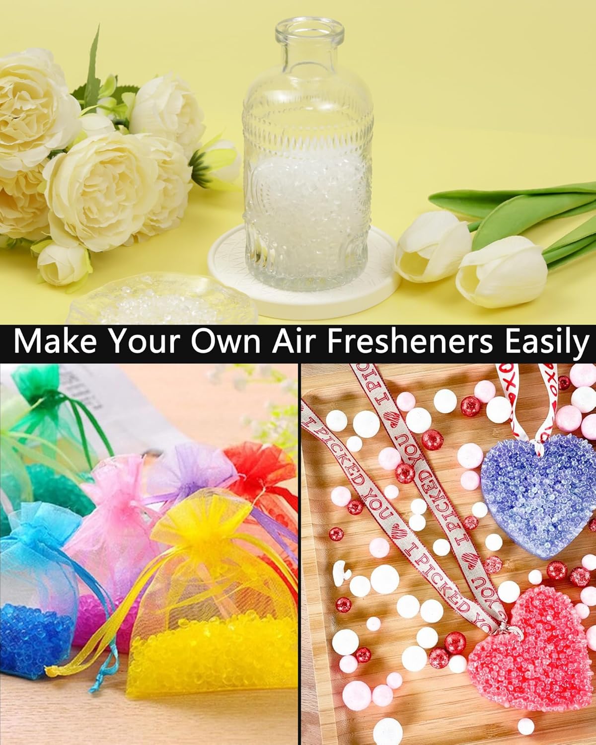 3LB Unscented Aroma Beads for Car Fresheners and Home Use