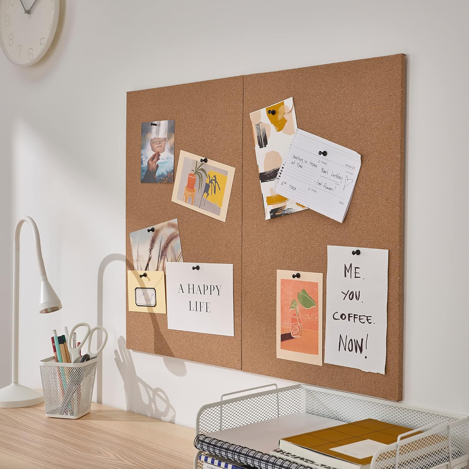 IKEA FLNSA Memo Board With Pins 52x33cm Cork