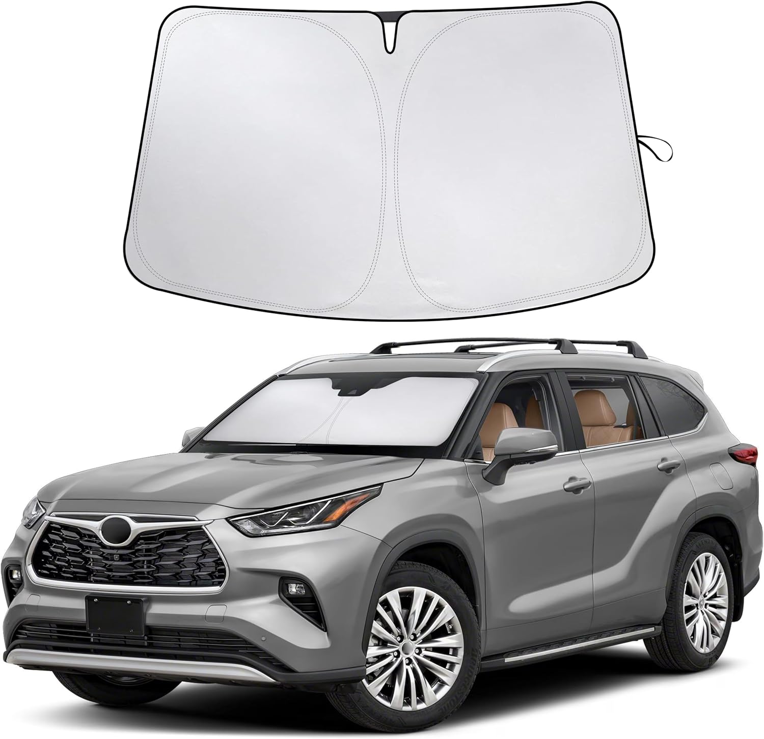 EcoNour Sunshade Windshield Cover for Toyota Highlander 2020-2025
