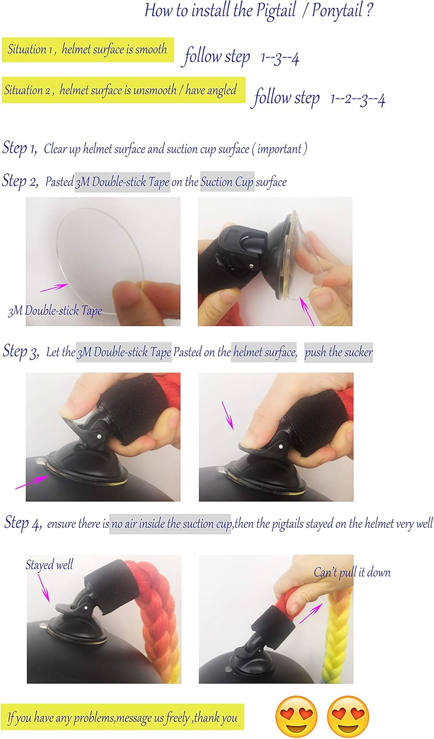 Crystal Pigtails 14 Inch for Helmet Decoration