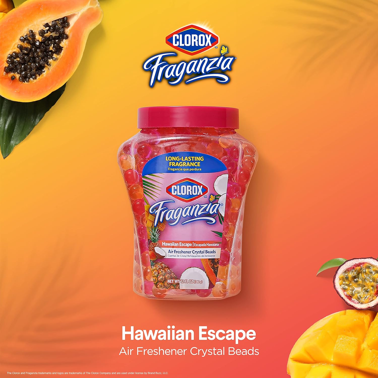 Clorox Fraganzia Crystal Beads Air Freshener Hawaiian Escape 12 Oz