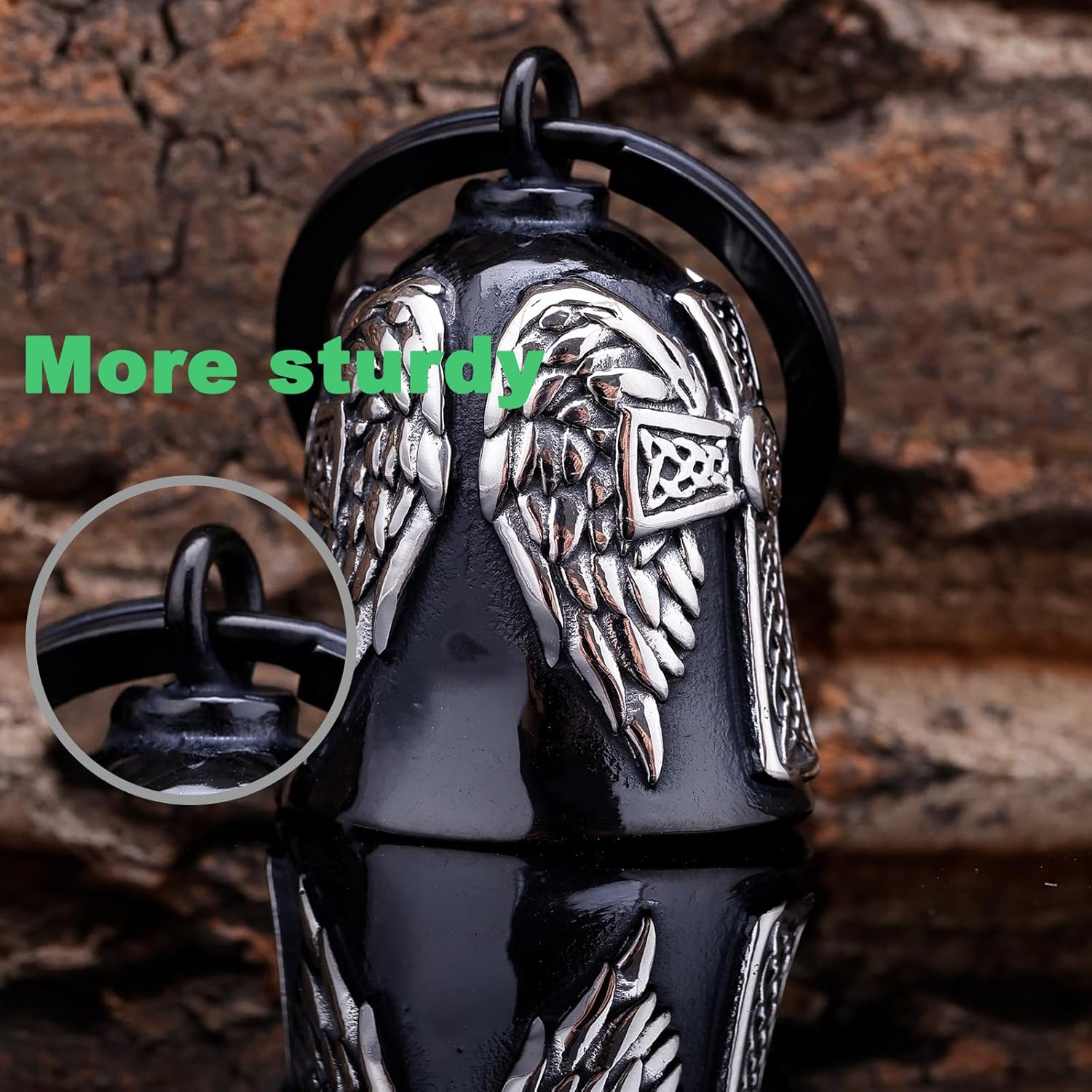 Motorcycle Bells for Men - Stainless Steel with Celtic Cross Design