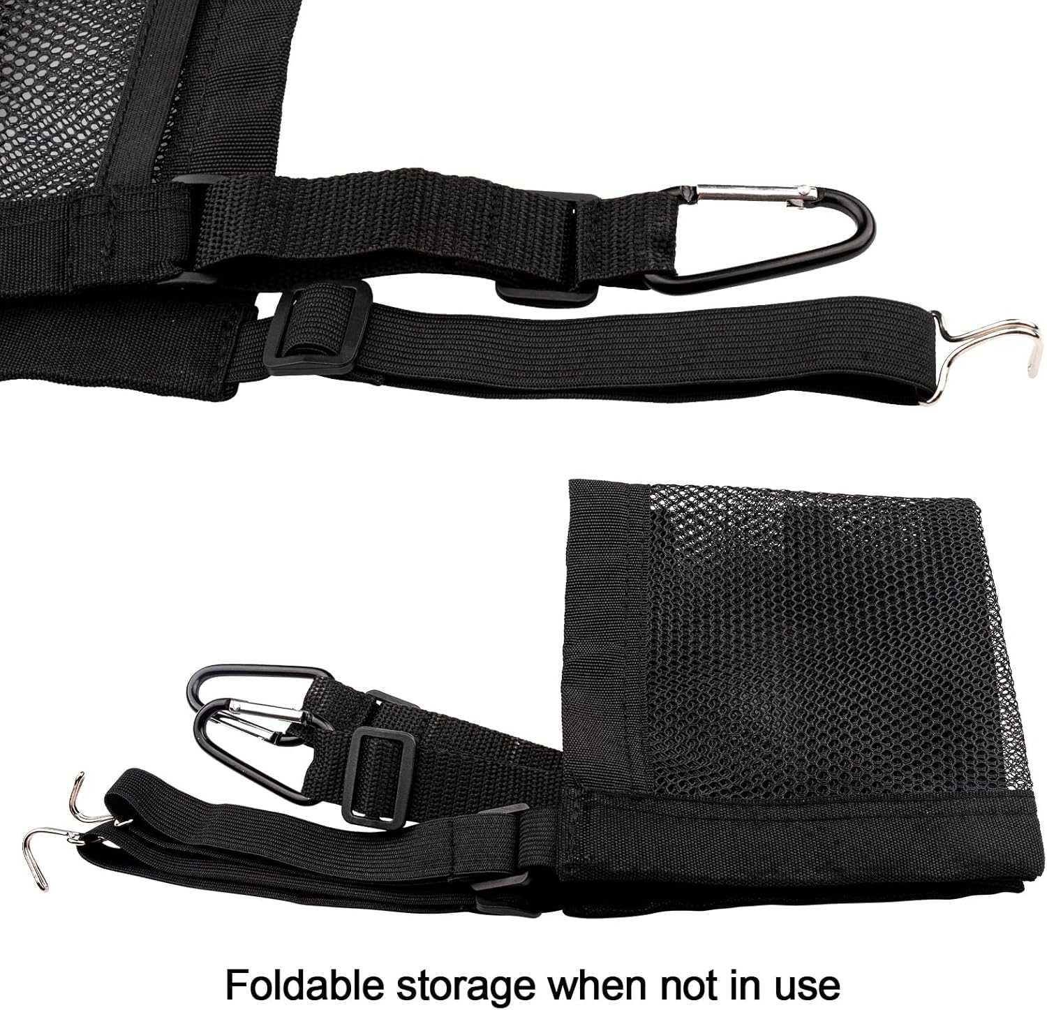 VEHIRIE 3-Layer Seat Back Organizer Black 118x118 Inch