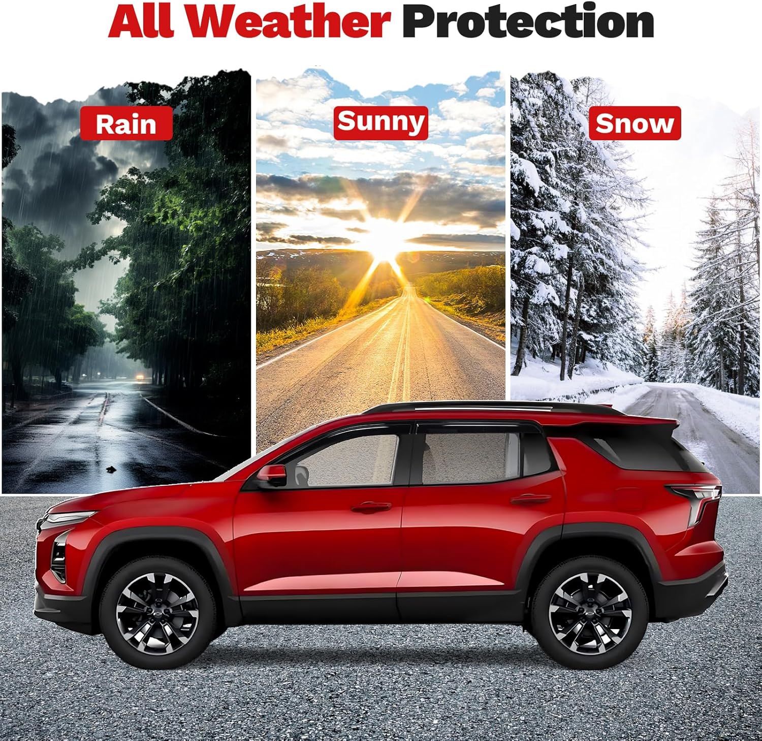Canvcle Window Visors Rain Guards for 2025 2026 Chevrolet Equinox