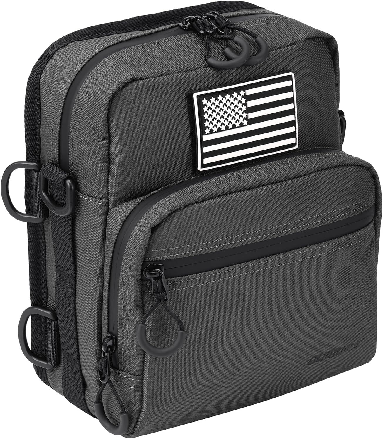 Oumurs Motorcycle Handlebar Bag with American Flag
