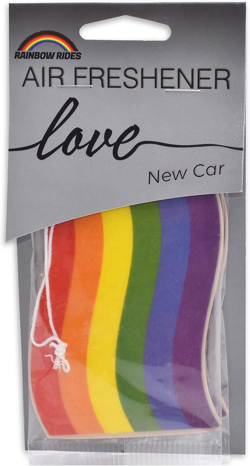 Rainbow Rides Pride Wavy Flag Air Freshener 6-Pack