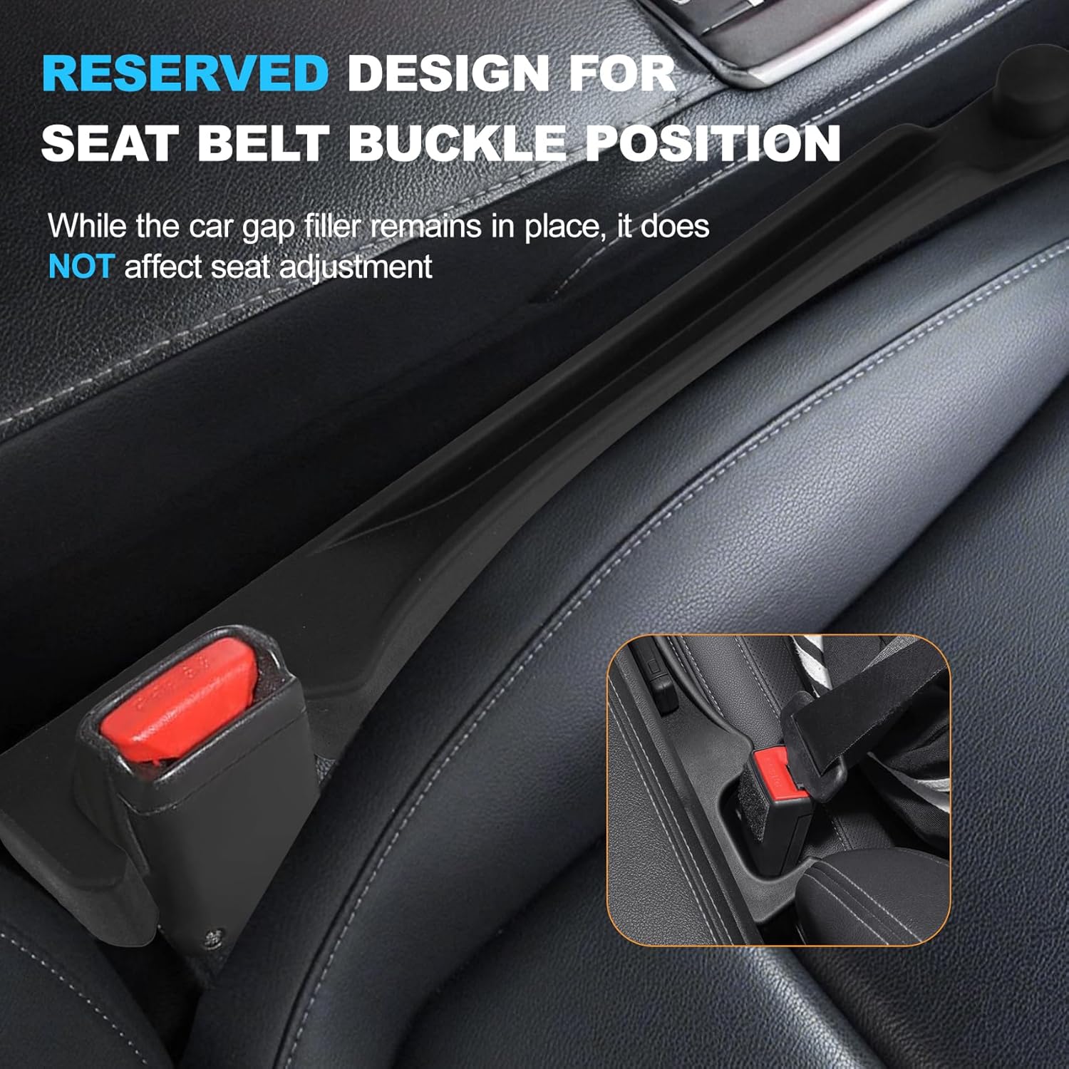 Car Seat Gap Filler Set of 2 Universal Fit for Most Cars