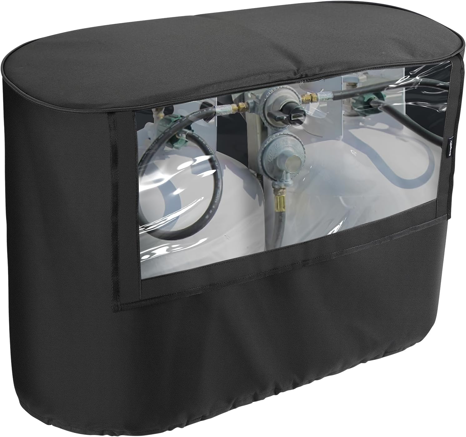 BougeRV Propane Tank Cover with Visible Valve Black