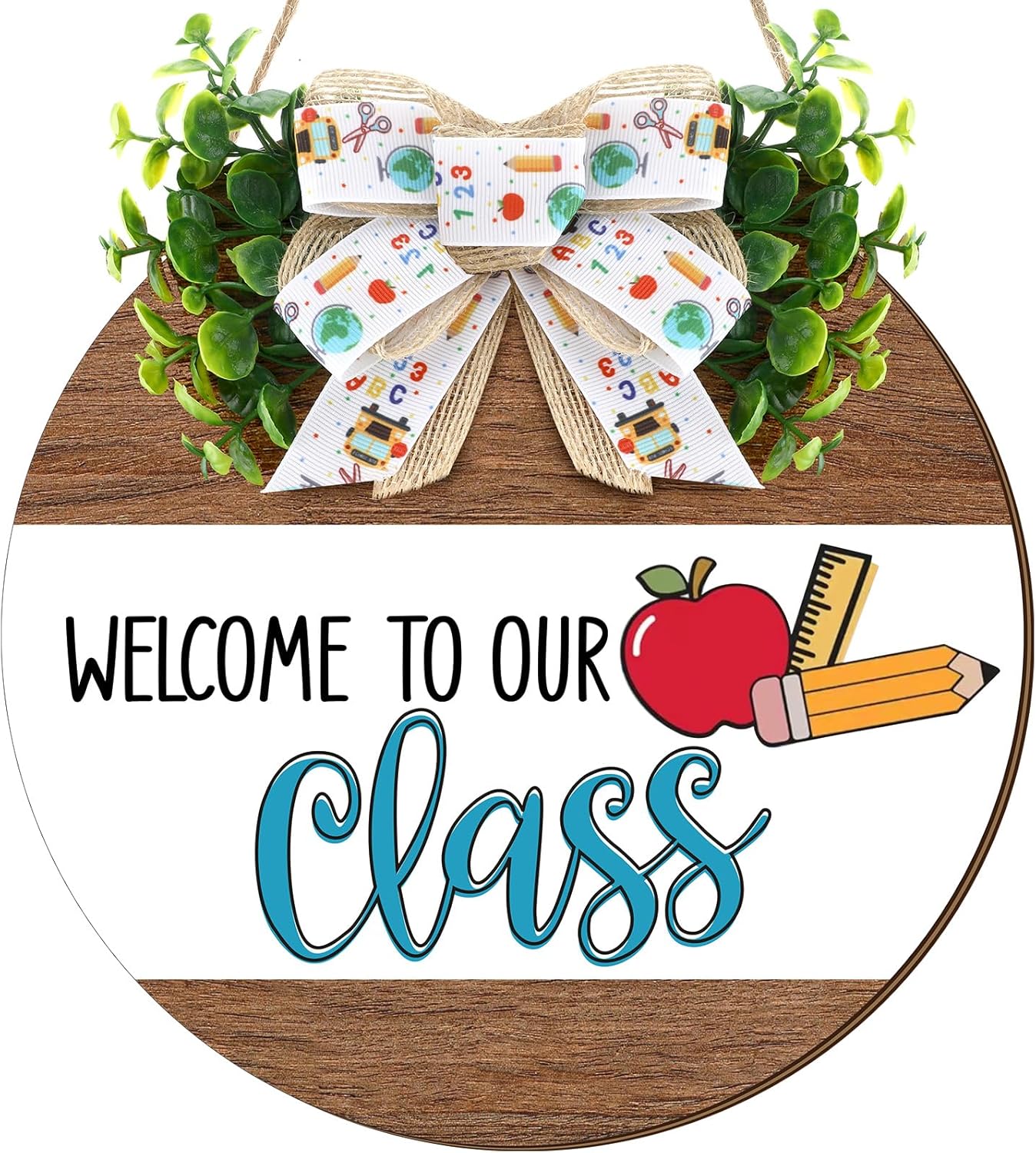 Welcome Classroom Door Sign 118 Inch Decor Wreath Hanger