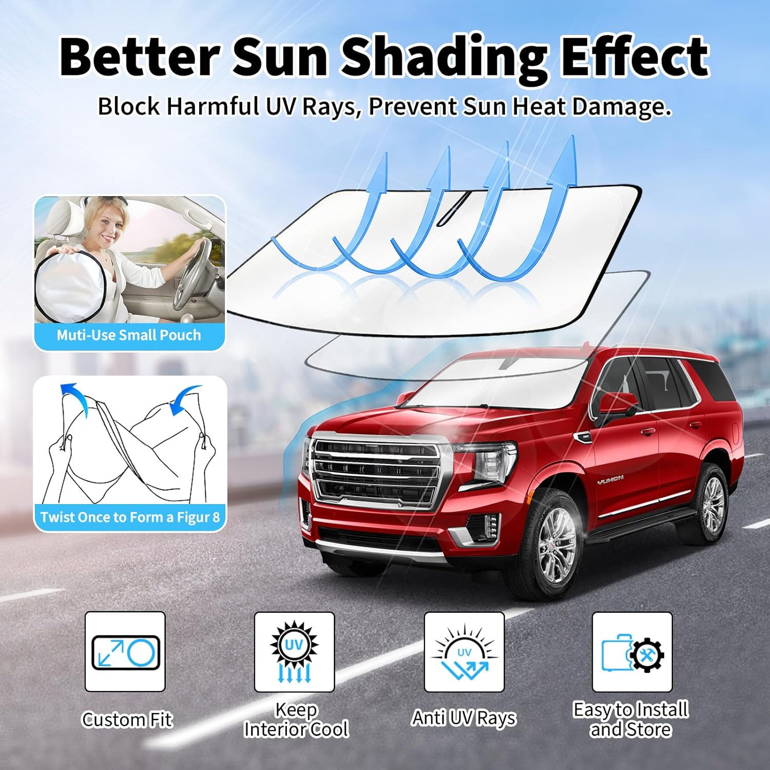 GMC Yukon Windshield Sunshade with Nano Material