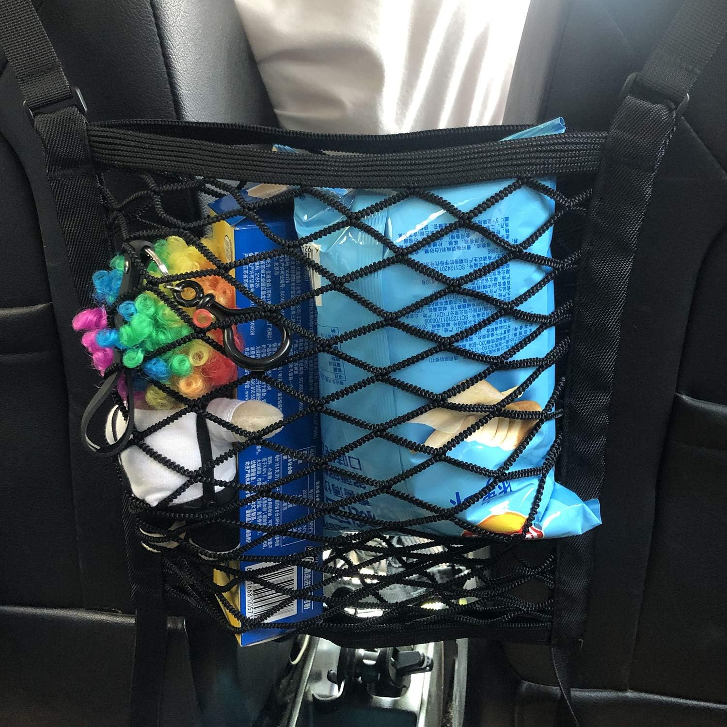 2-Layer Car Mesh Organizer Seat Back Net Bag
