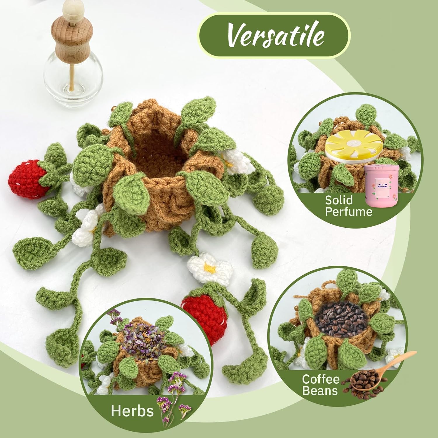 SGIBYN Crochet Car Air Freshener Diffuser