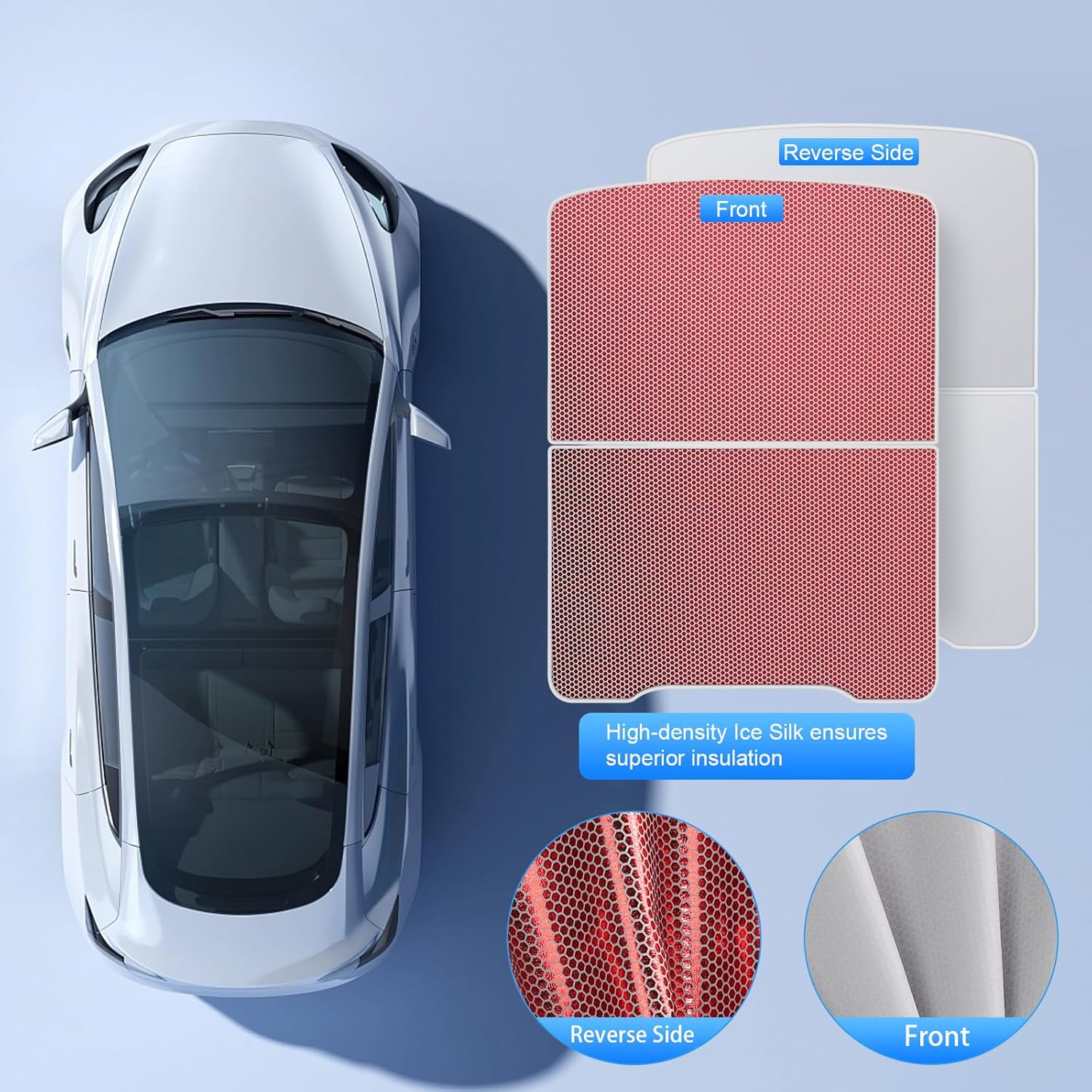 Topfit New Model Y Roof Sunshade Heat Insulating UV Protective