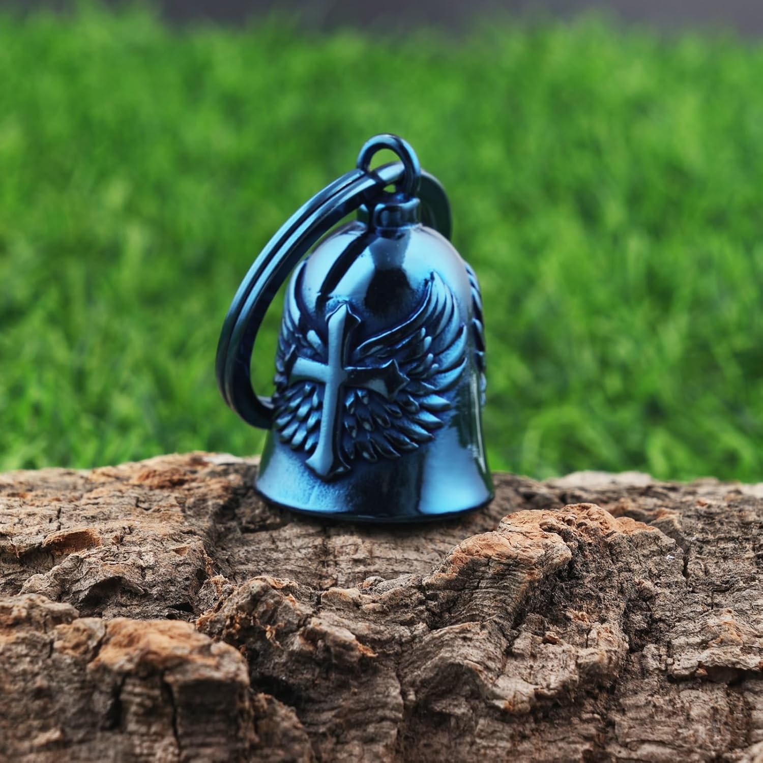Motorcycle Cross Bell - Key Chain Biker Bells for Luck and Protection