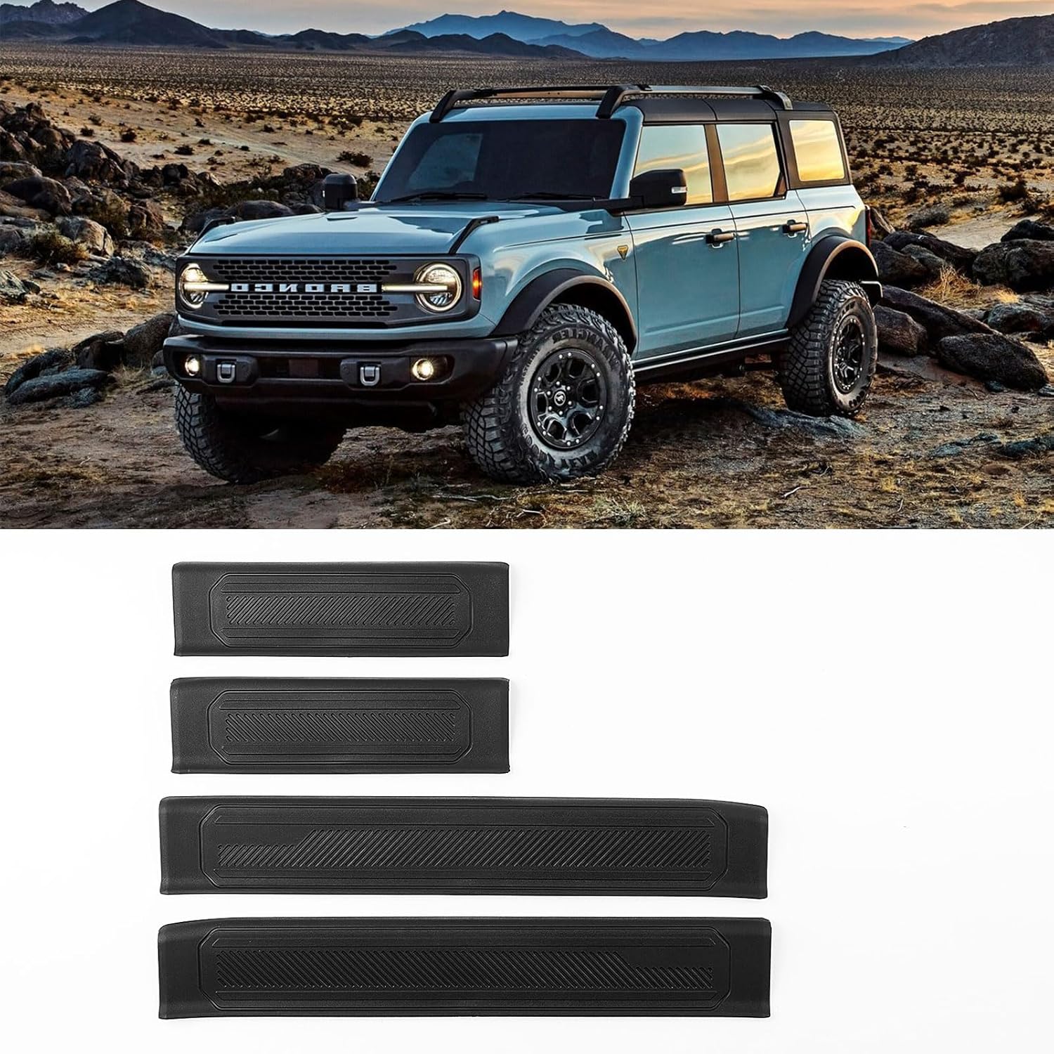 LitMiRaCle Door Sill Guard 4 PCS Ford Bronco 2023 Set