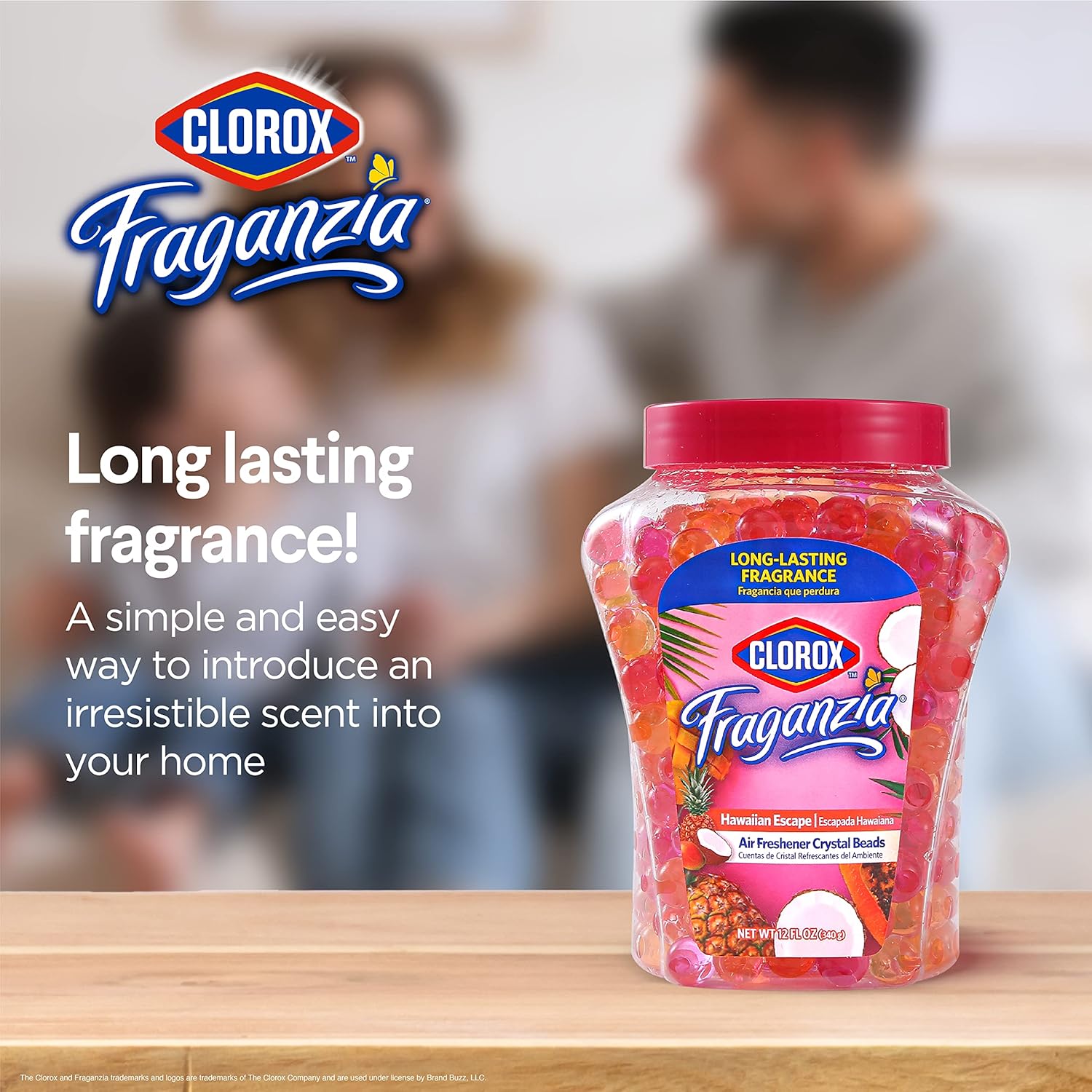 Clorox Fraganzia Crystal Beads Air Freshener Hawaiian Escape 12 Oz