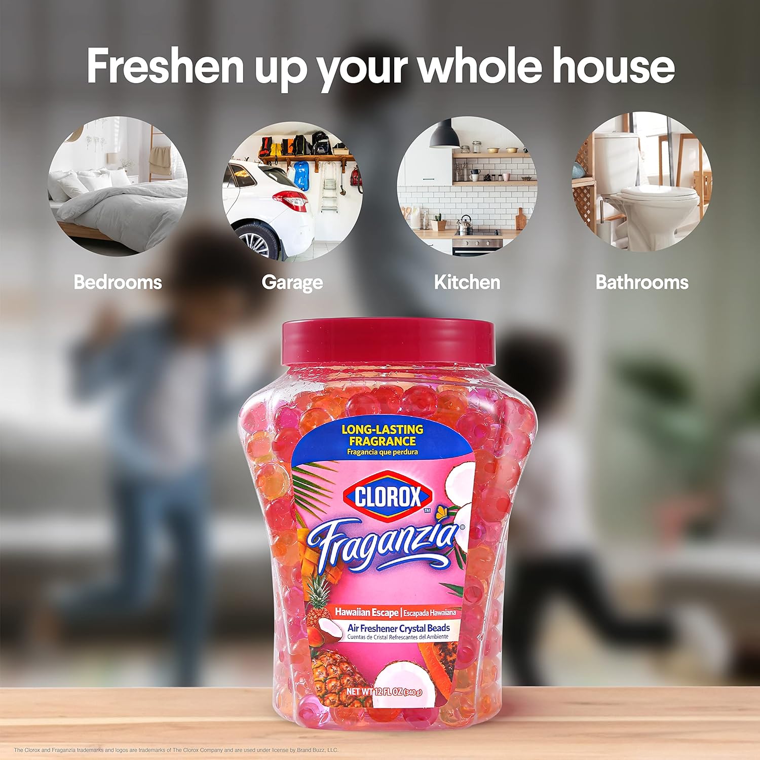 Clorox Fraganzia Crystal Beads Air Freshener Hawaiian Escape 12 Oz