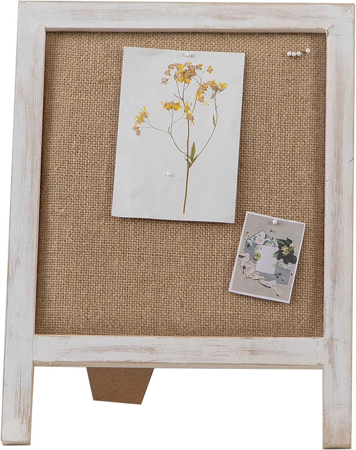 SOFE Linen Bulletin Board Small 12x15 Freestanding Tabletop Display
