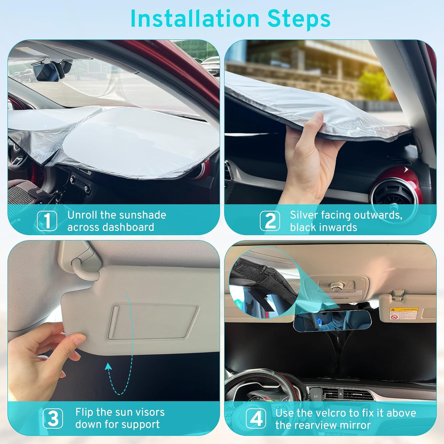 XHRING Windshield Sun Shade for Volvo XC40 2023-2026