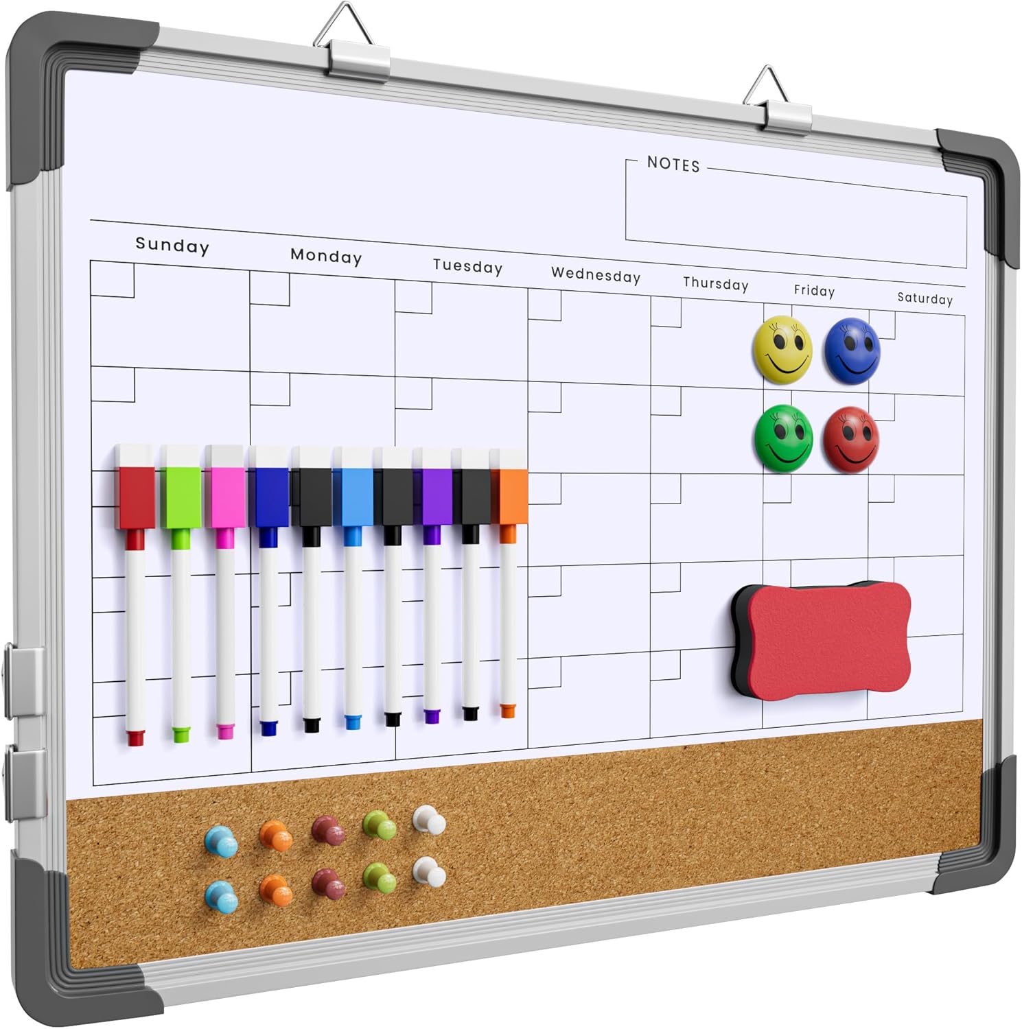 Polegas 17x13 Magnetic Dry Erase Cork Wall Board
