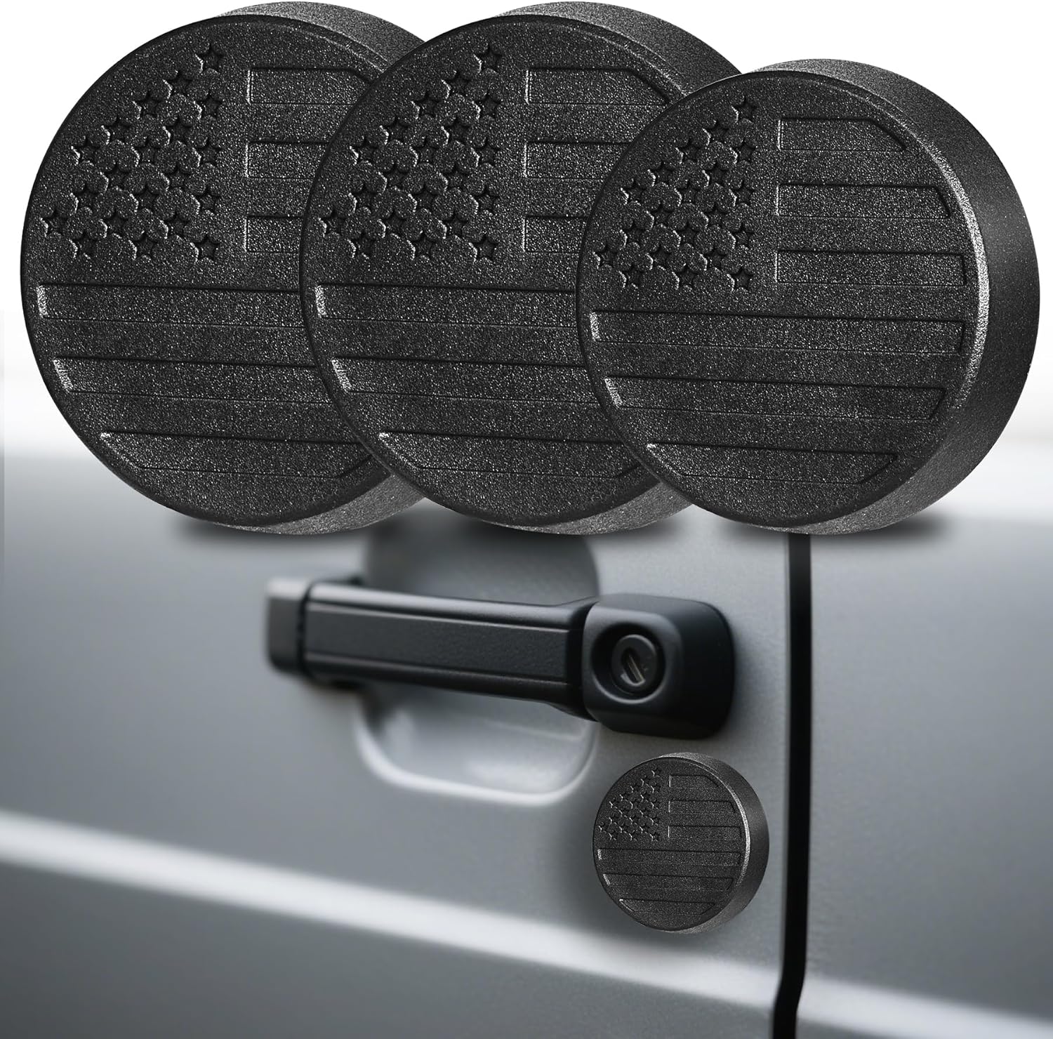 Magnetic Keyhole Covers for Jeep Wrangler JL 2018-2025 Black