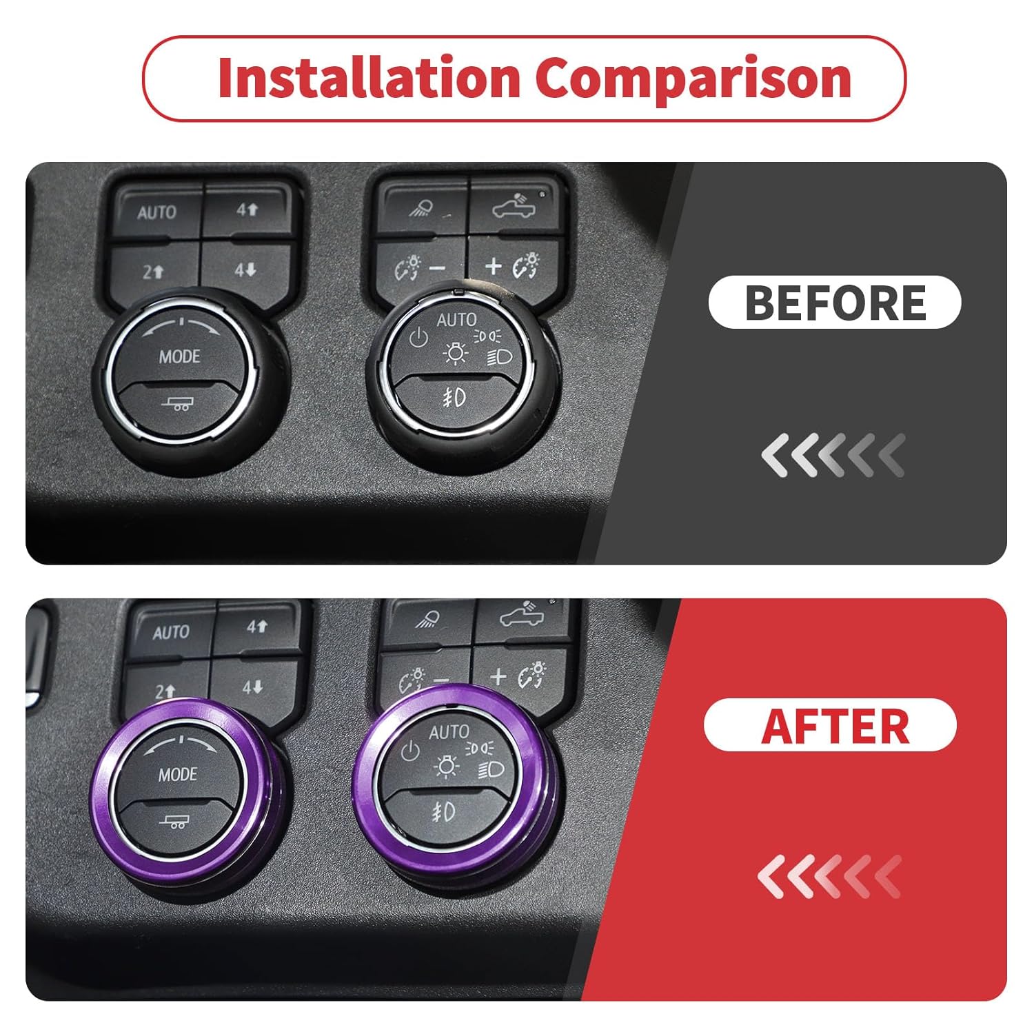 Linskip Purple Shift Knob Trim Kit for 2022-2025 Silverado