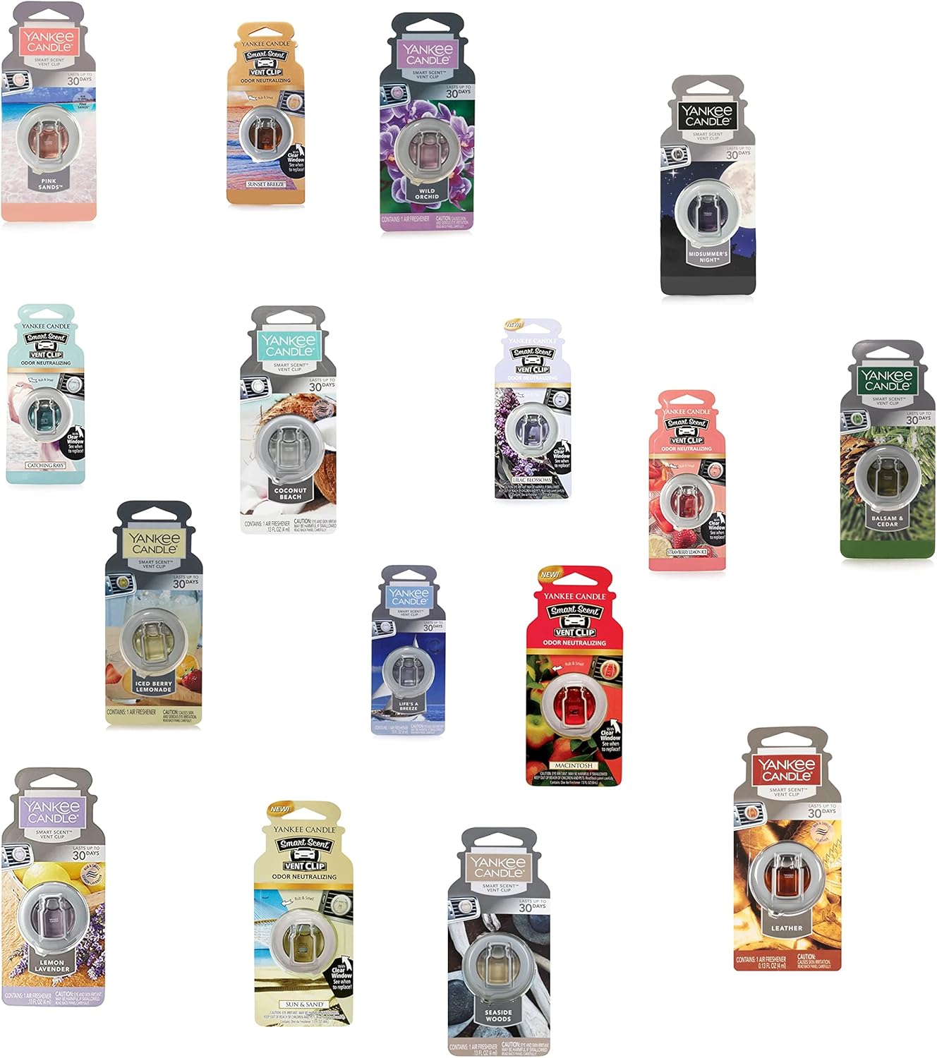 Yankee Candle Vent Clip Random Mixed Scents 3Pack