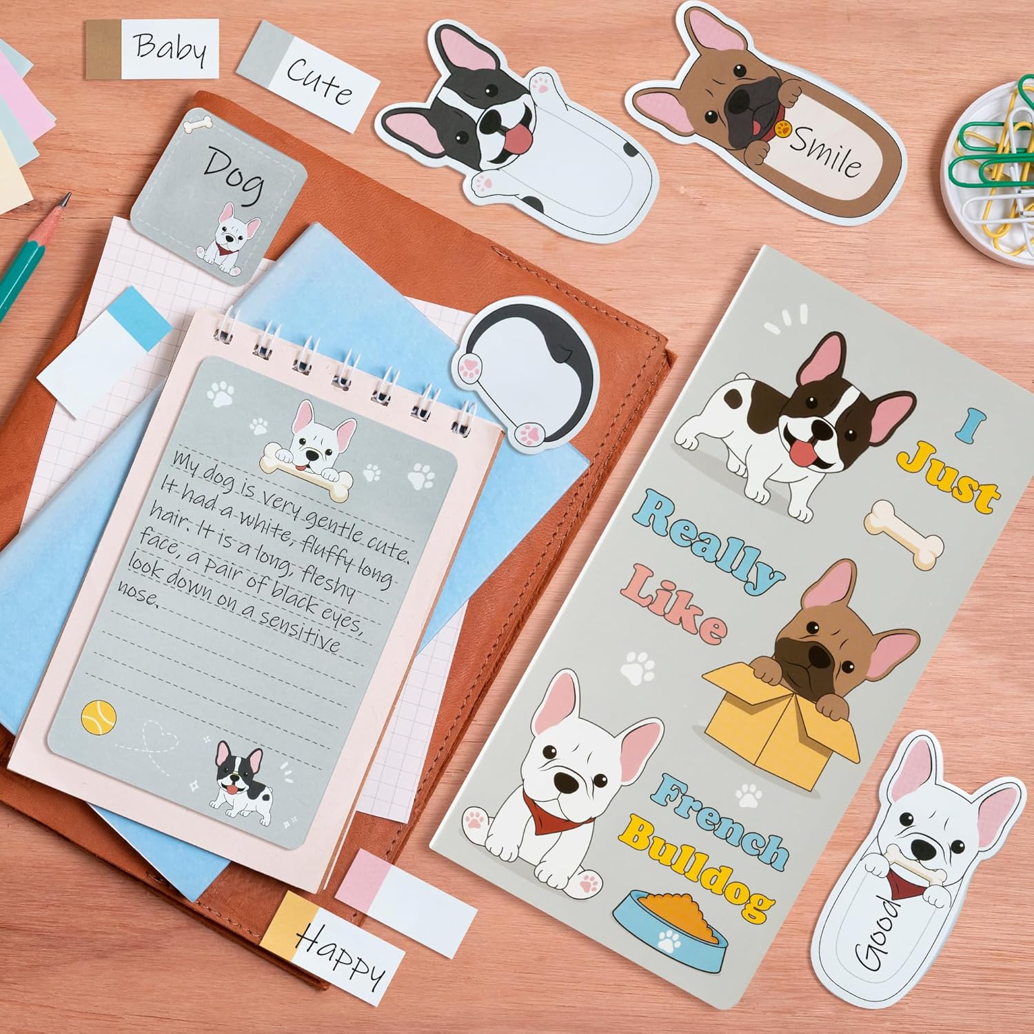 Xqumoi French Bulldog Sticky Notes Set 550 Sheets