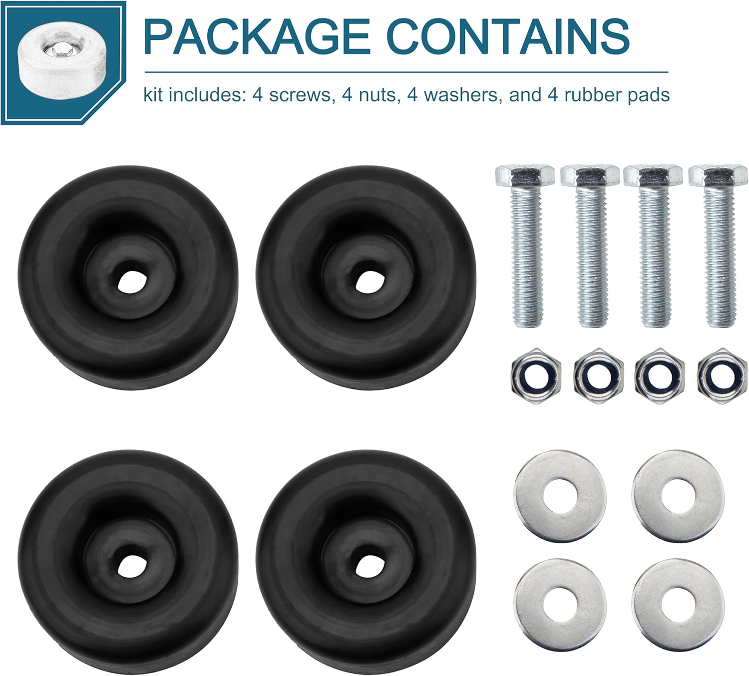 Round Rubber Trailer Bumpers 25 Inches 4 Pack with Hardware