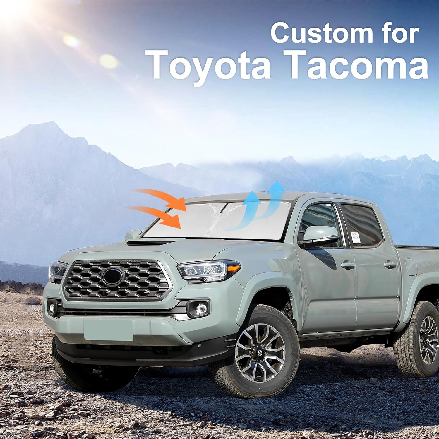 ZOIBV Windshield Sunshade for Toyota Tacoma 2016-2026