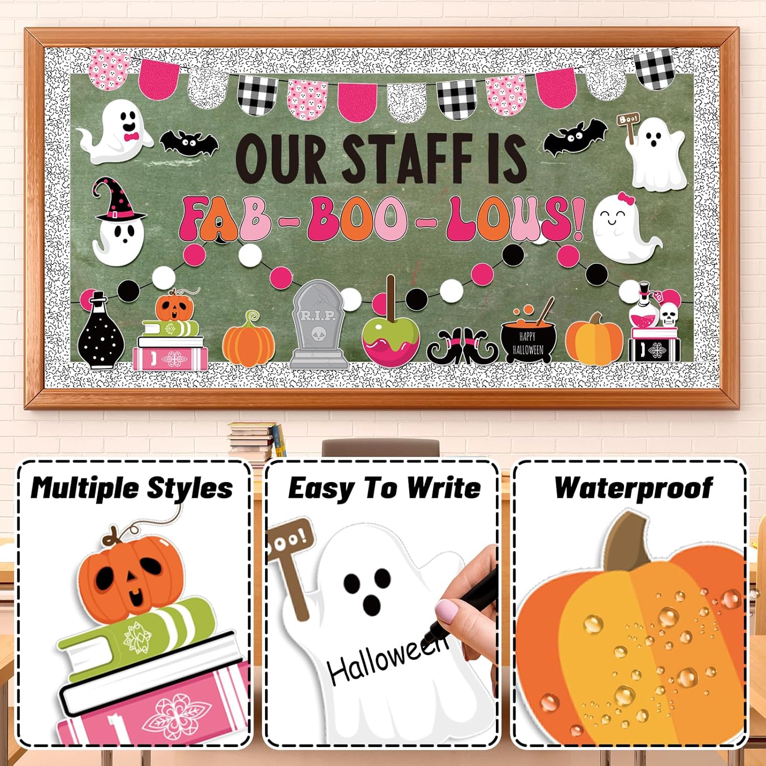 97Pcs Halloween Ghost Bulletin Board Decoration Set