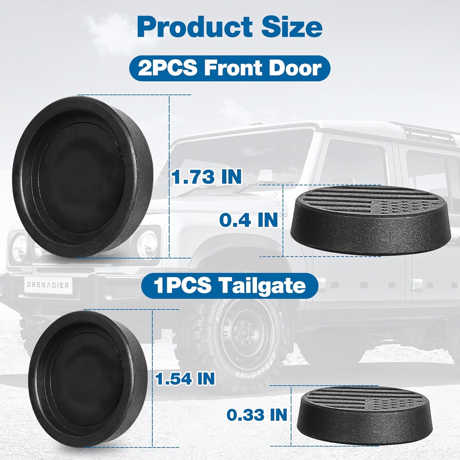 Magnetic Keyhole Covers for Jeep Wrangler JL 2018-2025 Black