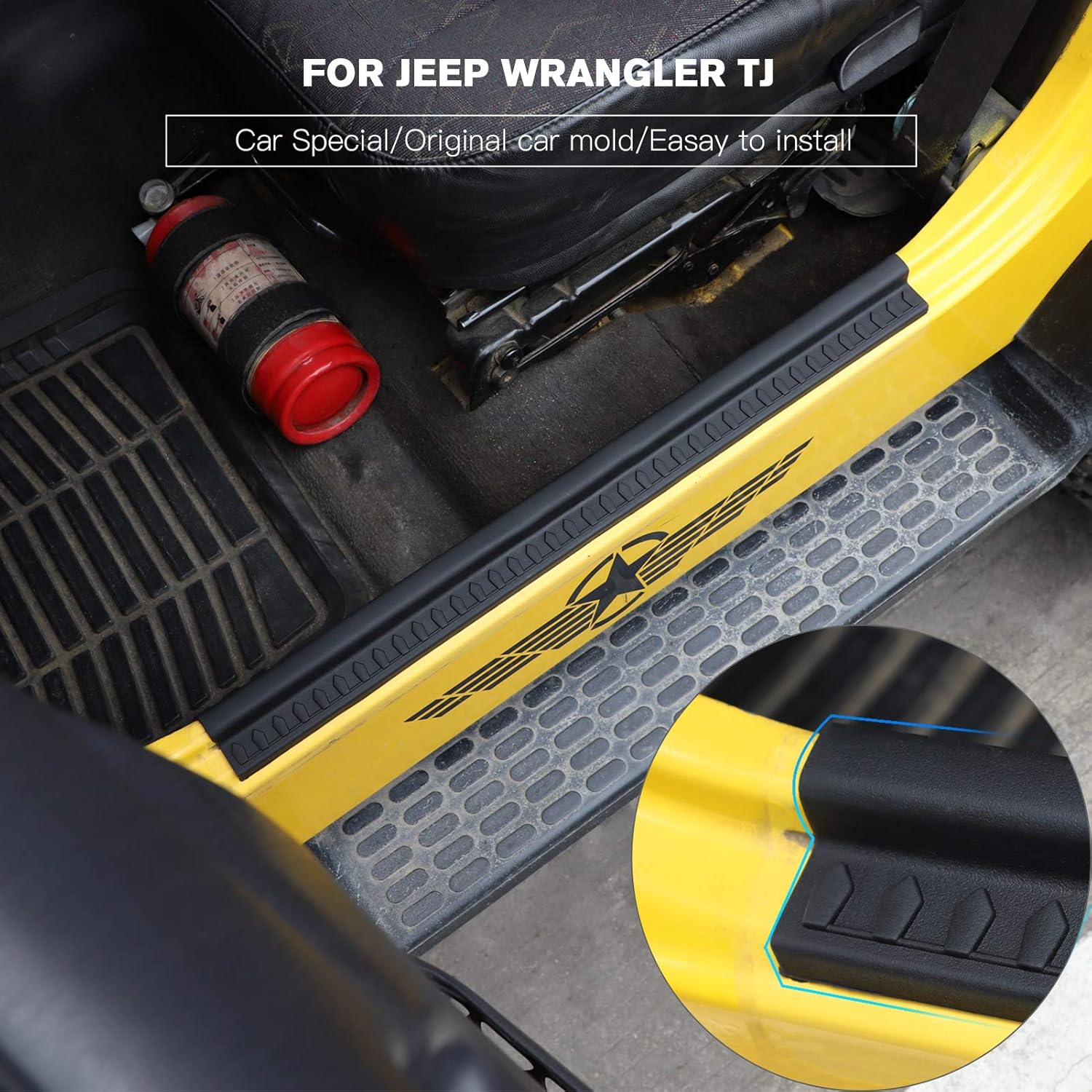JeCar Door Sill Guards for Jeep Wrangler TJ 1997-2006