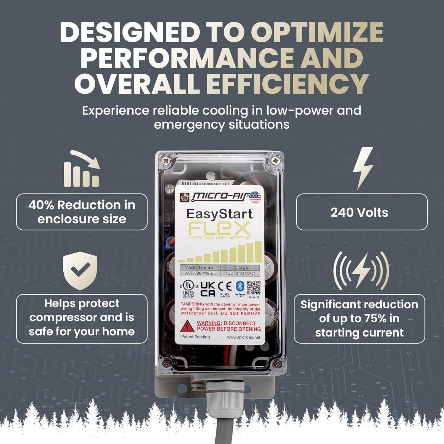 Micro-Air EasyStart FLEX 398 - Bluetooth Soft Start Kit for AC RV and Commercial Use