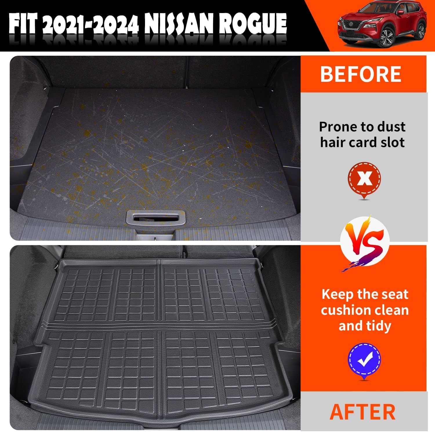 powoq Cargo Mat for 2021-2025 Nissan Rogue