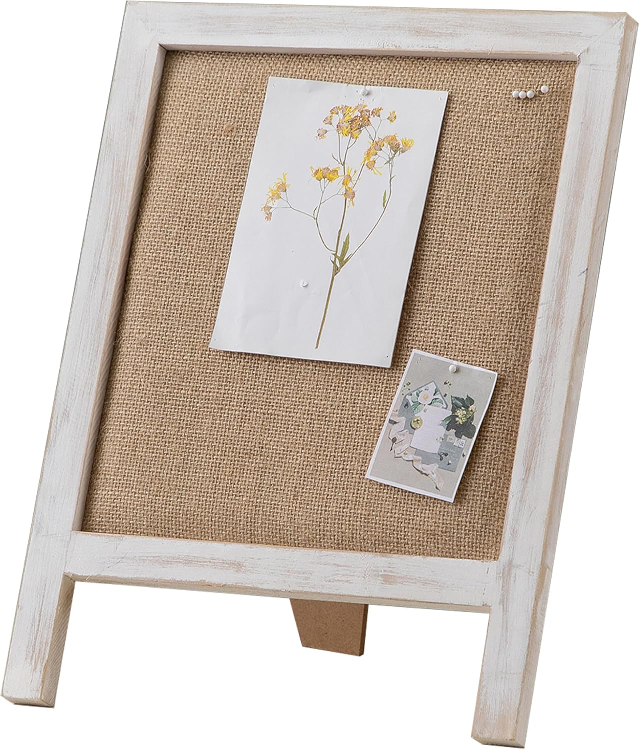 SOFE Linen Bulletin Board Small 12x15 Freestanding Tabletop Display