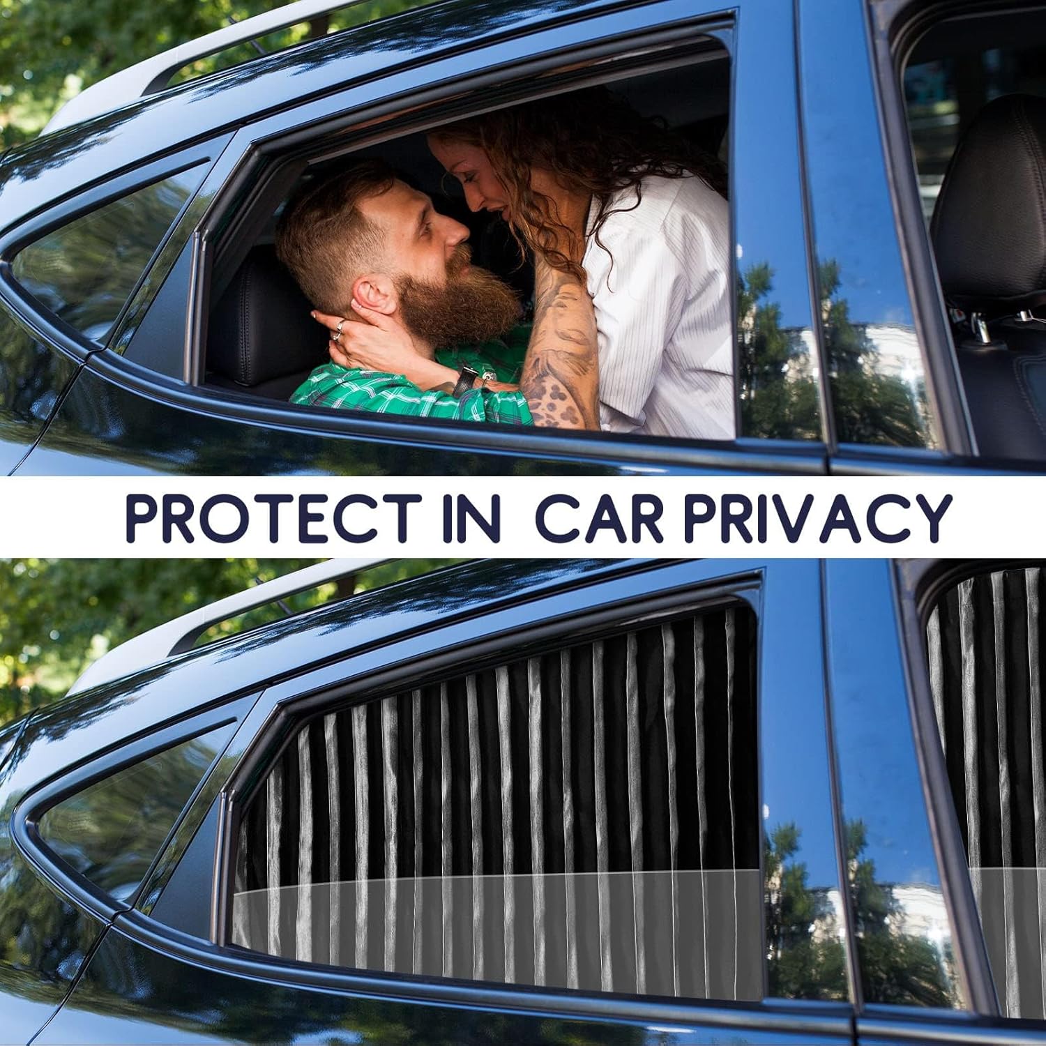 ZATOOTO 4 PCS Side Window Sun Shade Black Privacy Cover