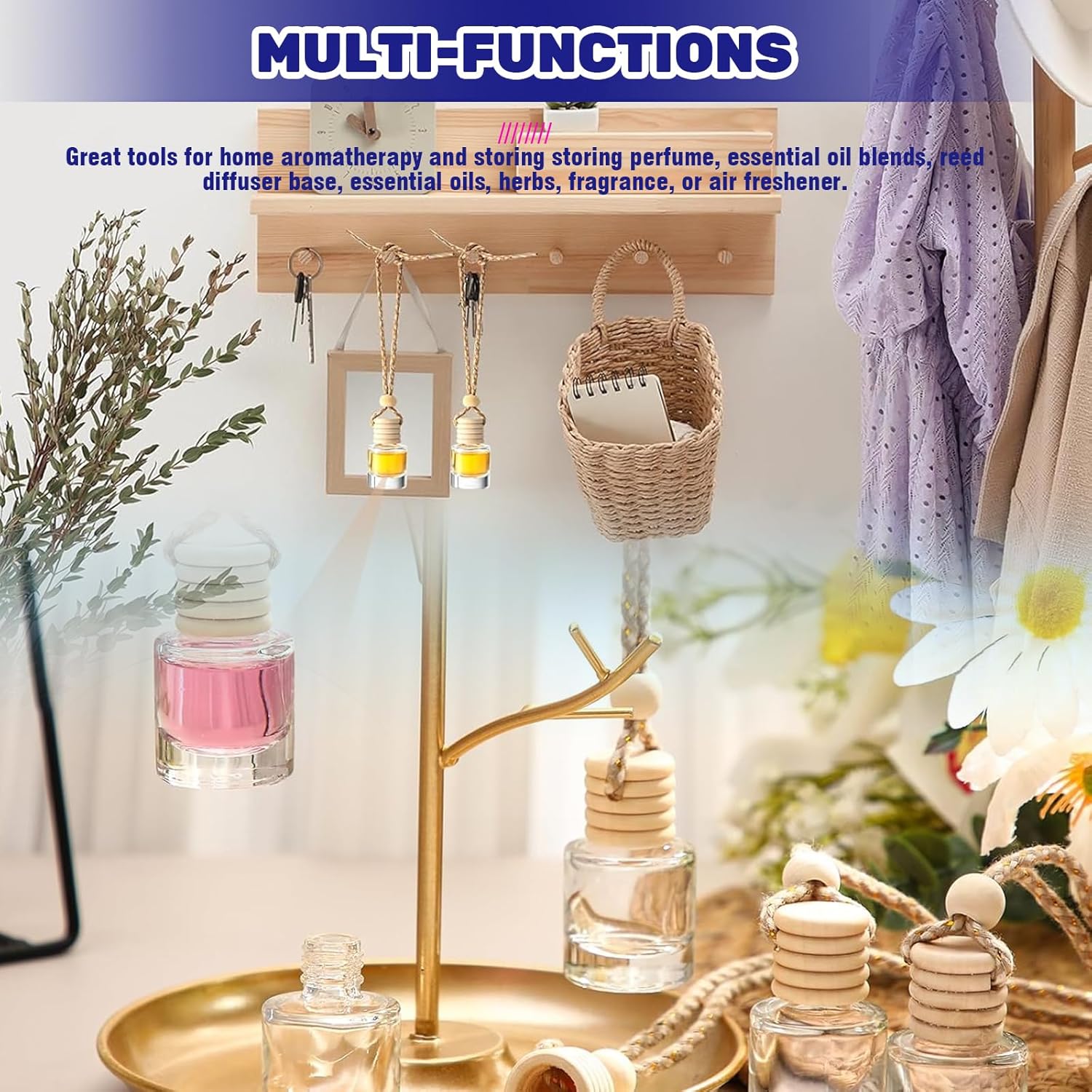 21 Pcs 8ml Clear Car Air Freshener Set