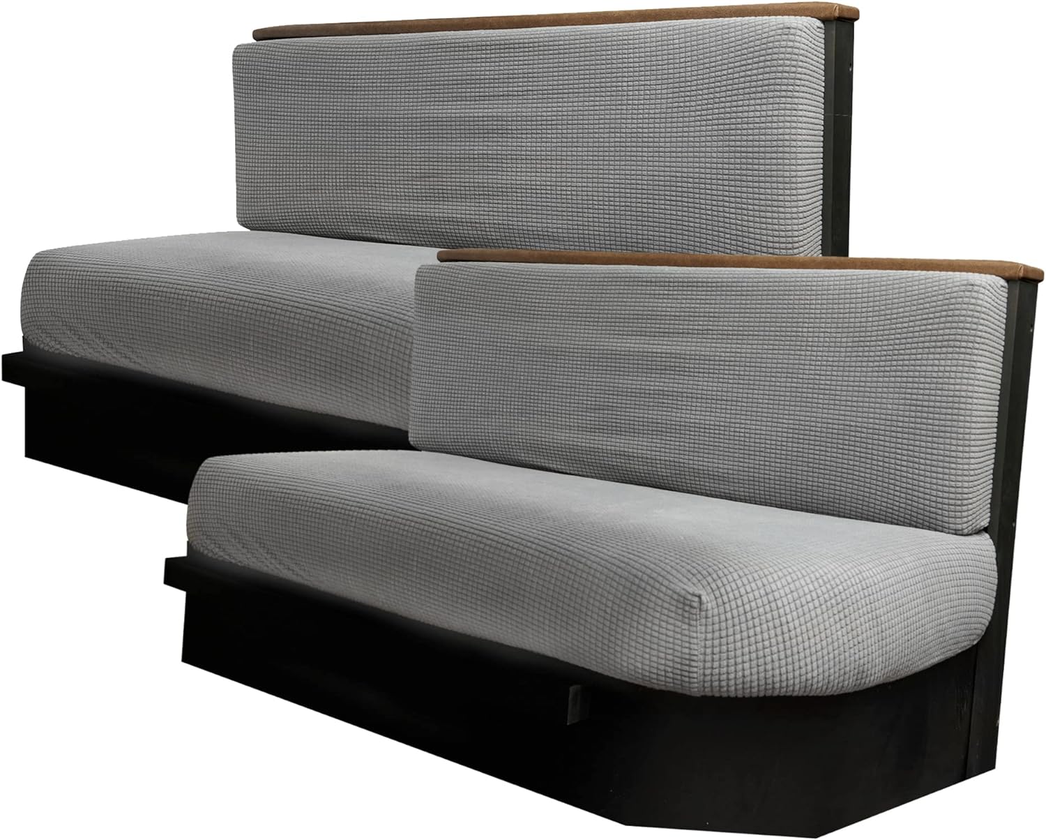 Hudson Comfort RV Dinette Cushion Covers Gray 2 Sets