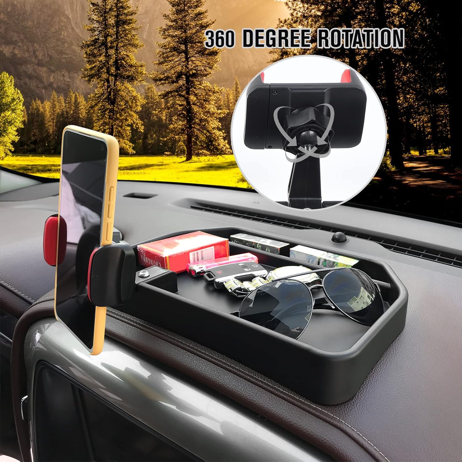 Chevy Silverado Dash Phone Holder Mount - Black