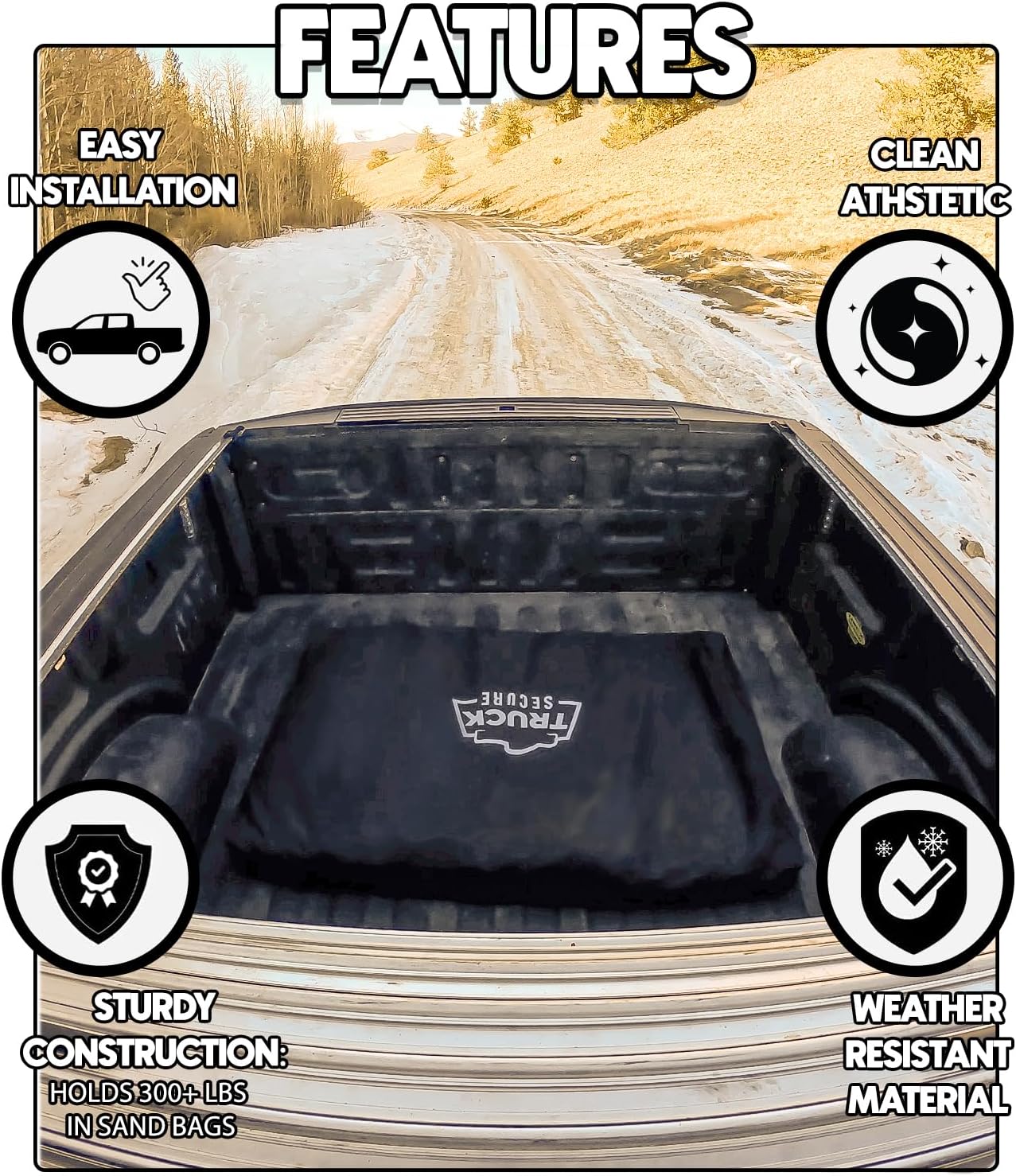 Truck Secure Traction Weight Organizer for Pickup Beds