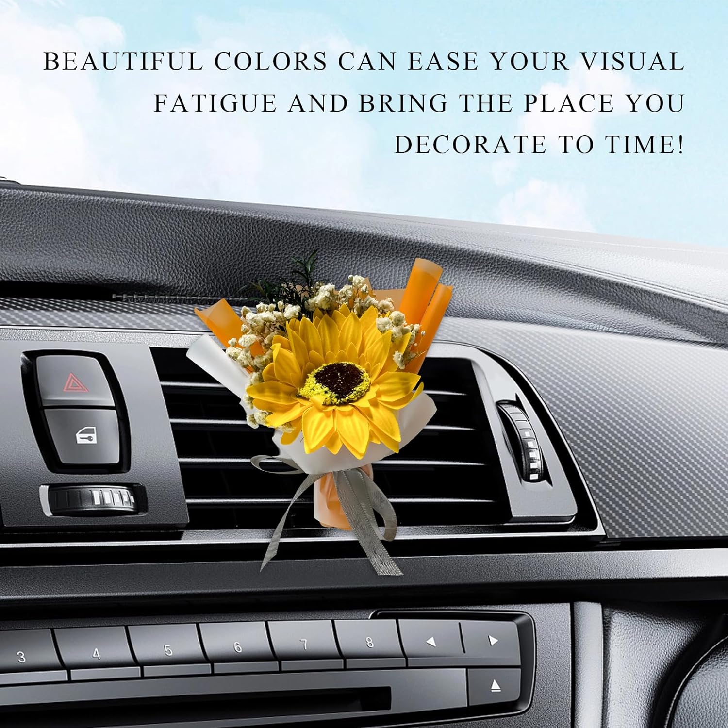 Mini Dried Flower Car Air Freshener with Clip 1