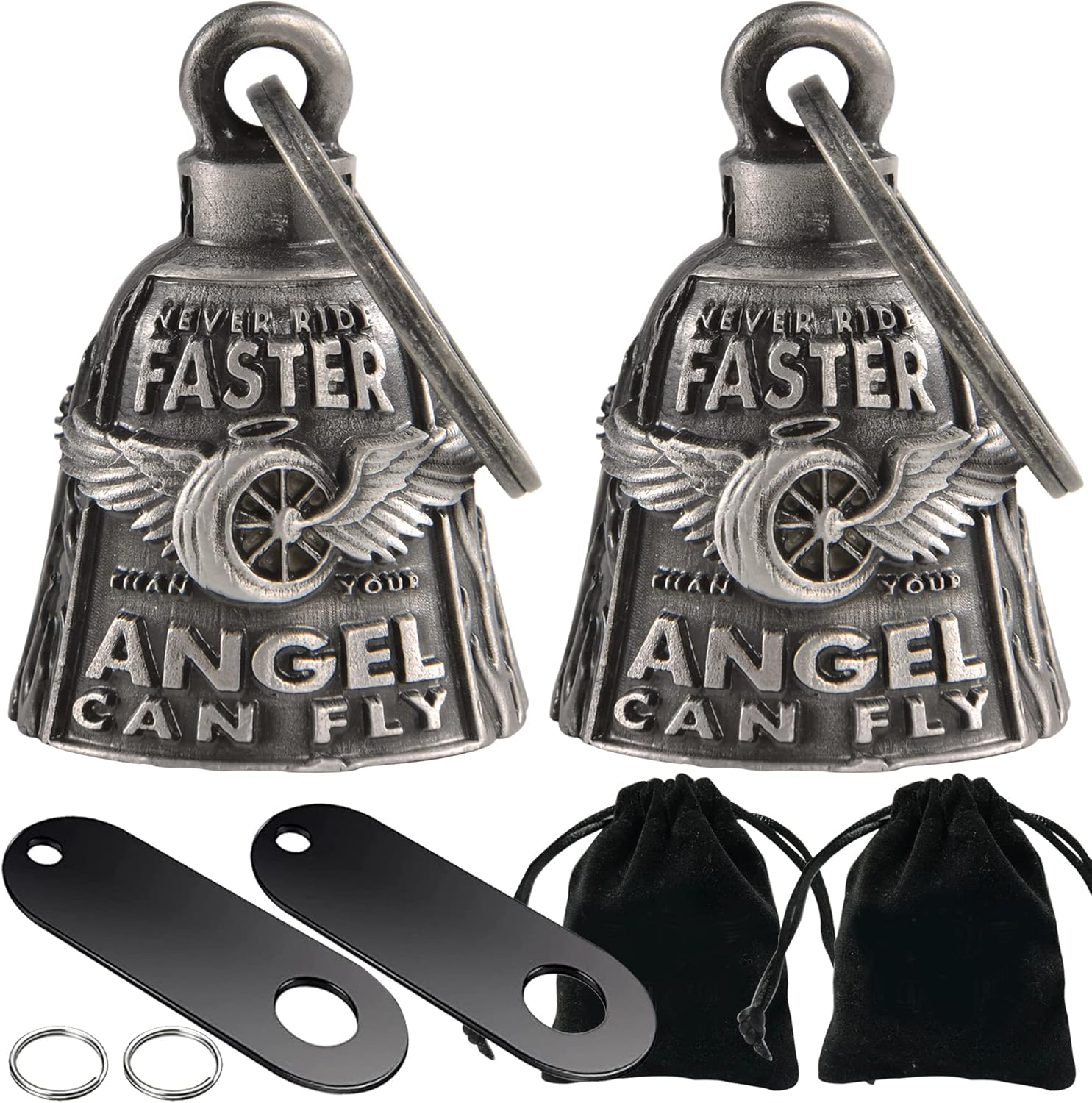 Dream Apparel 2 Pack Motorcycle Bells with Hangers