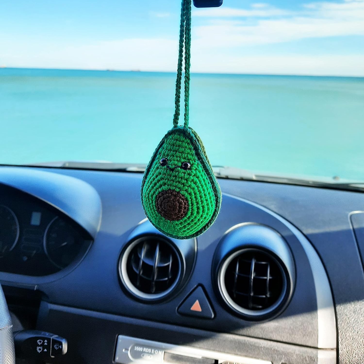 Handmade Crochet Avocado Ornament - Multi Use Amigurumi Decoration