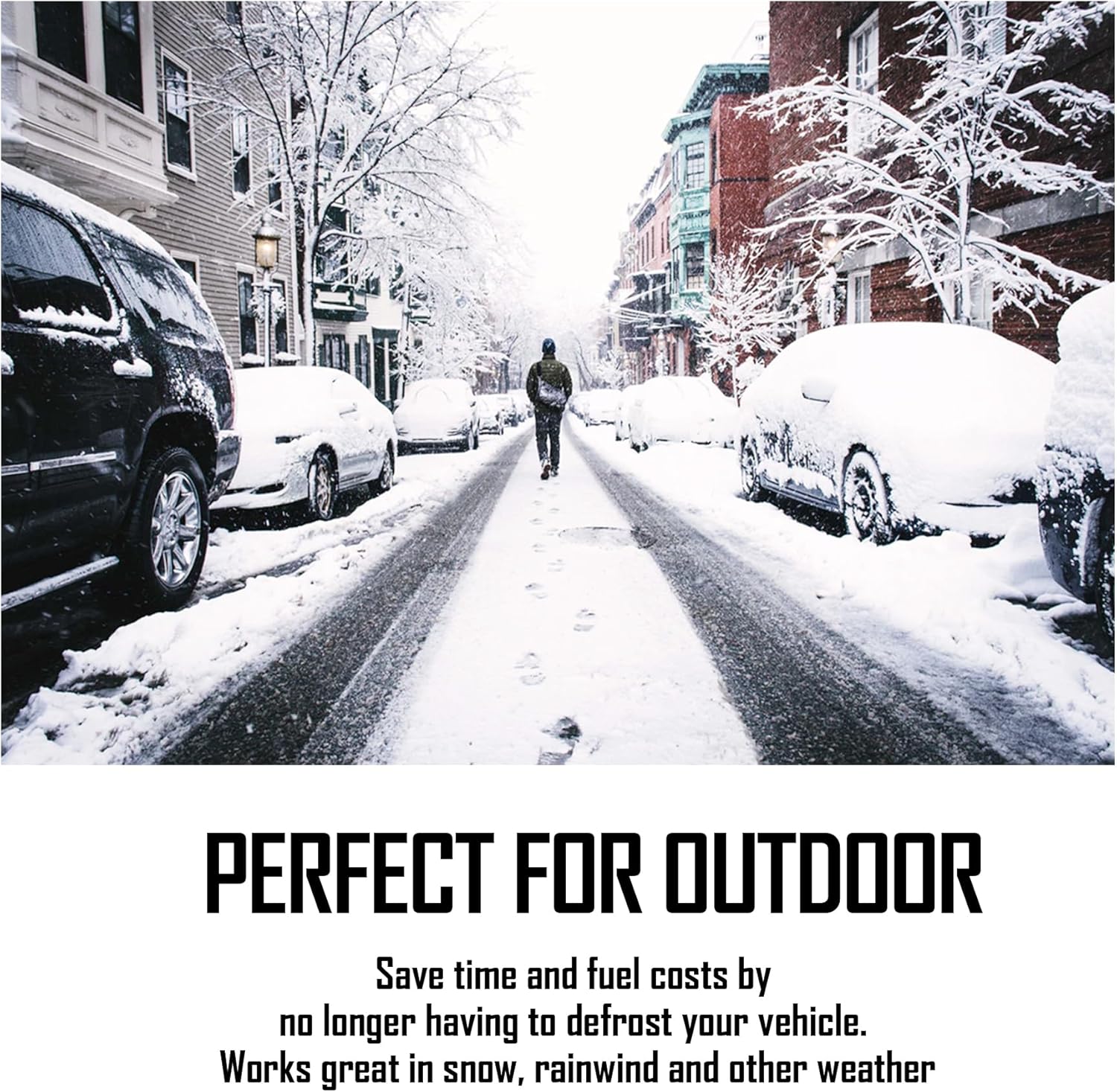 EXQUISLIFE 3-Layer Windshield Snow Cover for Cars and SUVs