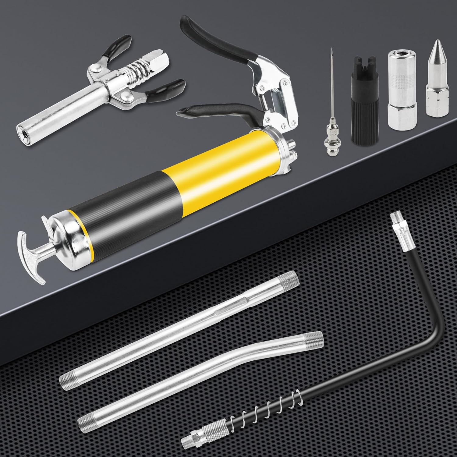 Haojili Grease Gun Kit 8000 PSI Heavy Duty Pistol Grip