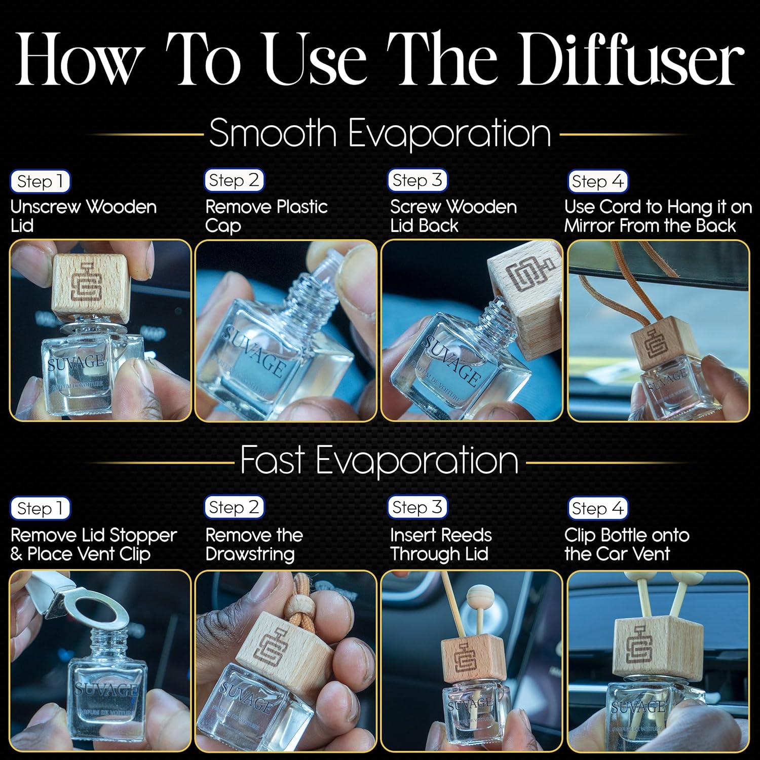CARSPICES Suvage Fragrance Diffuser - Luxury Car Scent
