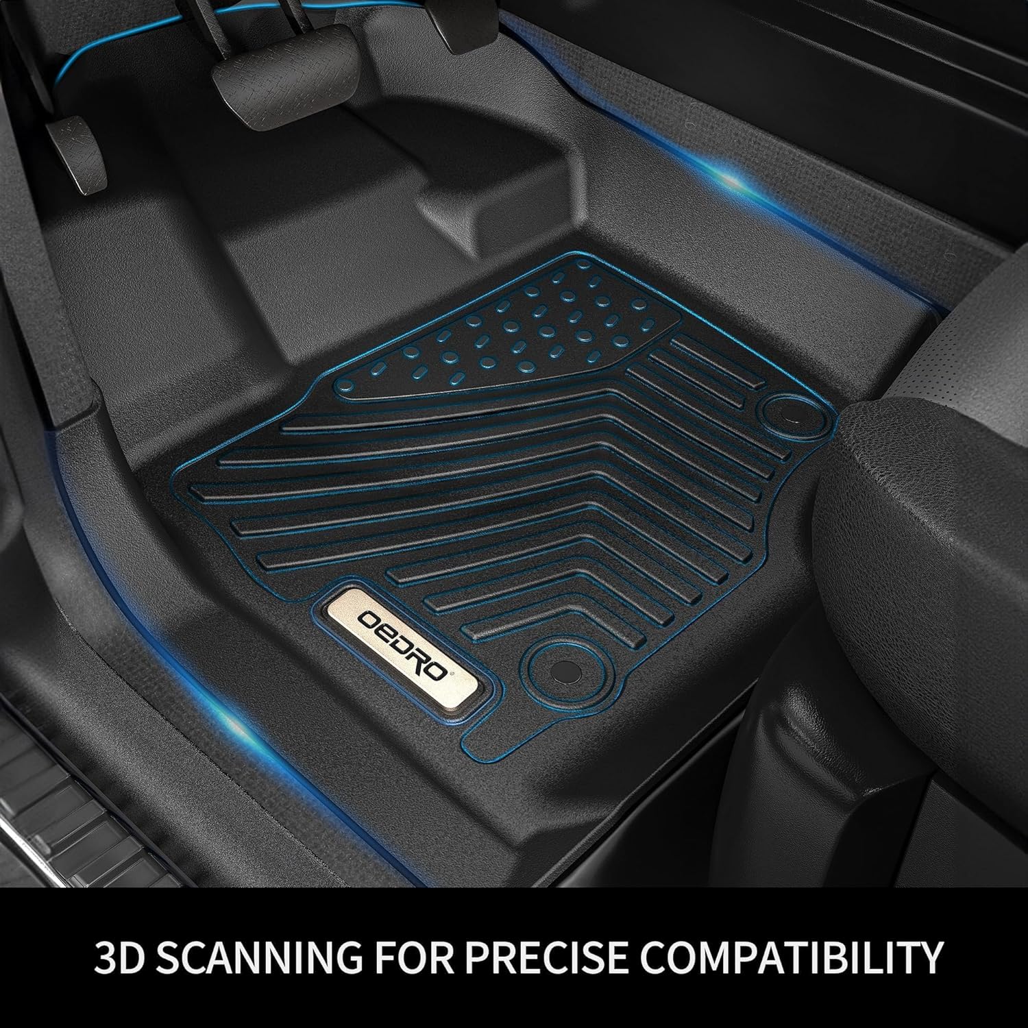 OEDRO Floor Mats for 2022-2025 Nissan Pathfinder 3 Row Set