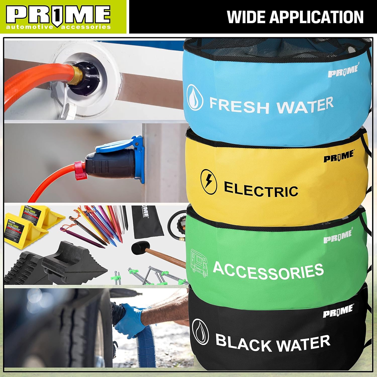 Prime 1 4 Pack Waterproof RV Hose Bags Storage Organizer