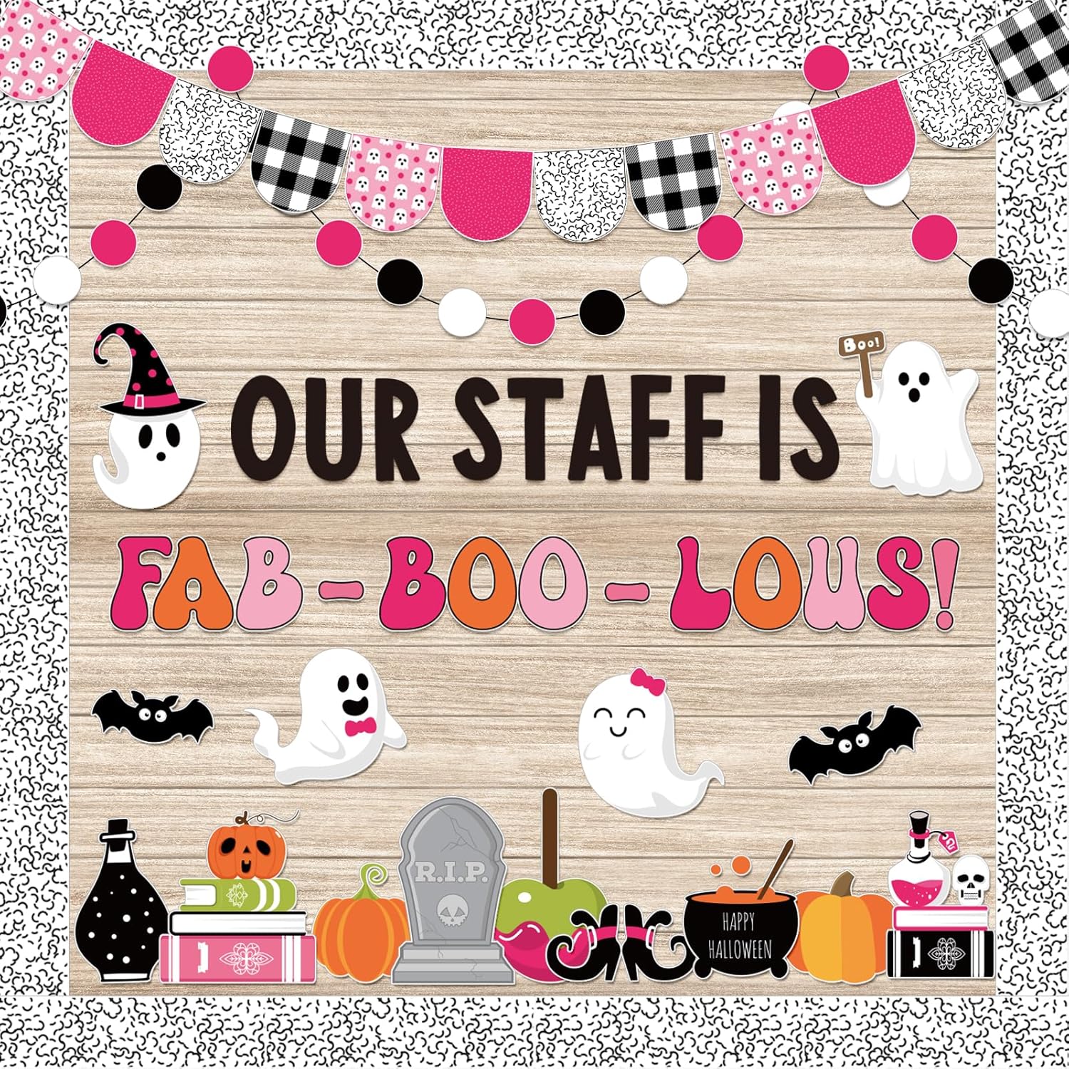 97Pcs Halloween Ghost Bulletin Board Decoration Set